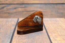 Black Russian Terrier - Wooden Candlestick With Dog, Souvenir, Decoration, Limited Edition, Collection