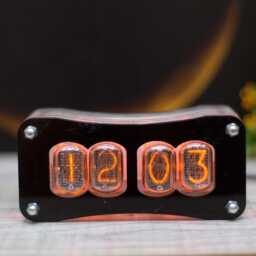 In12 Nixie Clock With Orange Backlight - Acrylic Case - thumbnail 3