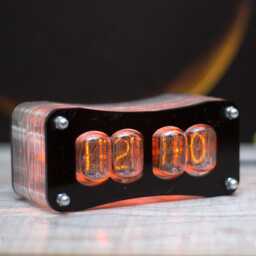 In12 Nixie Clock With Orange Backlight - Acrylic Case - thumbnail 1