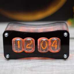 In12 Nixie Clock With Orange Backlight - Acrylic Case - thumbnail 2