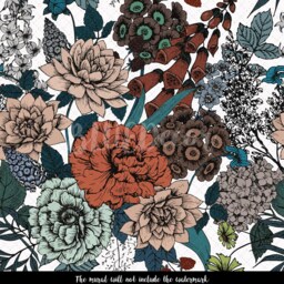Classic Roses Removable Wallpaper, Traditional, Watercolor, Wall Mural, Garden Decal, Self Adhesive #141 - thumbnail 3
