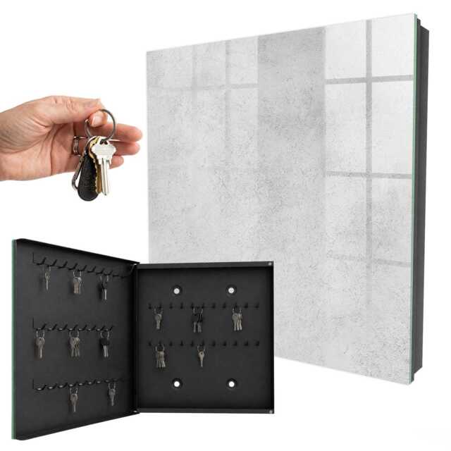 Gray Texture Key Cabinet For Home, Box Minimalist Textures, Lovers Of Modern Interiors - image 1