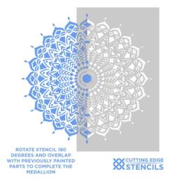 Brilliance Mandala Stencil - Mandala Wall Stencil Large Wall For Painting On Wood Better Than Decals - thumbnail 4