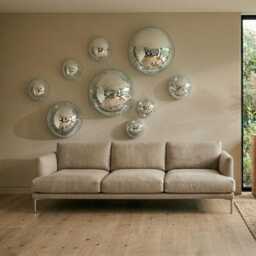 Mirror Tile Disco Ball Wall Decor, 70S Retro Party Vibe, Funky Home Decoration, Unique Gift - thumbnail 3