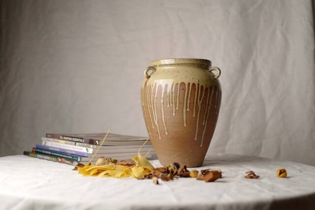 Wabi-Sabi Terra Melt Pot Earthy Elegance Vase - image 1