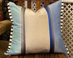 Designers Guild Fabric Mirafiore Silk Stripe Cushion Cover 17x17 - thumbnail 1