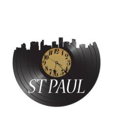 Free Shippingst. Paul Minnesota Skyline Vinyl Record Clock - thumbnail 1