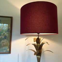 Wine Red Cotton Drum Lampshade Modern Ceiling Light Shade - thumbnail 2