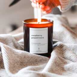 Raspberry Peppercorn Soy Candle Spicy Unique Scented Winter Home Decor Berry Self Care Gift Vegan Christmas - thumbnail 2
