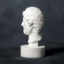 Marble Bust Of Marcus Aurelius Carved Greek Marble Statue Figurine Artist Sculpture - thumbnail 4