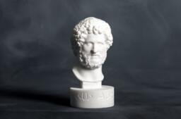 Marble Bust Of Marcus Aurelius Carved Greek Marble Statue Figurine Artist Sculpture - thumbnail 1