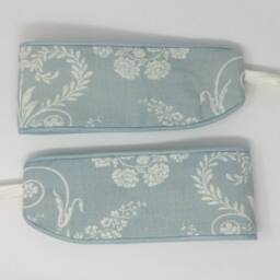 Laura Ashley Josette Duck Egg Blue Handmade Pair Of Curtain Tie Backs Piped - thumbnail 3