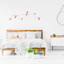 Flying Flamingo Wall Decals, Plastic-Free Jungle Kids Room Wall Stickers - thumbnail 3