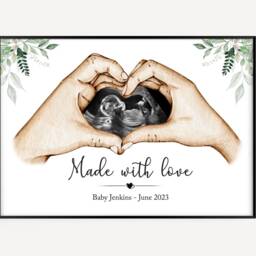 Personalised Pregnancy Scan Print Gift - Unframed Baby Shower Ultrasound - thumbnail 3