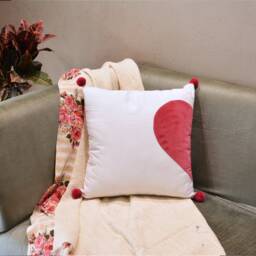 Couple Heart Cushion Cover Set Valentine's Day Cotton Pillows - thumbnail 3