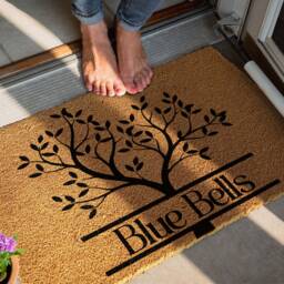 Custom Doormat With Name - Tree Of Life Mat Personalised Welcome Rug Front Door Mat - thumbnail 1