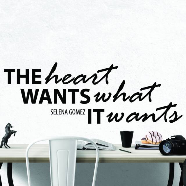 Selena Gomez Heart Inspirational Motivational Wall Decal Quote Art Inspired Focus Positive Home Room Decor Encouragement 42x15 In - image 1