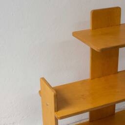 Wooden Shelving Unit, Wood Plant Stand, Minimalist Bookcase, Modern Display Stand - thumbnail 3