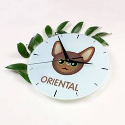 A Clock With A Oriental Cat. New Collection The Cute Art-Dog Cat - thumbnail 2