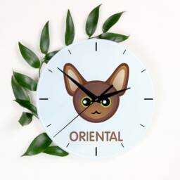 A Clock With A Oriental Cat. New Collection The Cute Art-Dog Cat - thumbnail 1