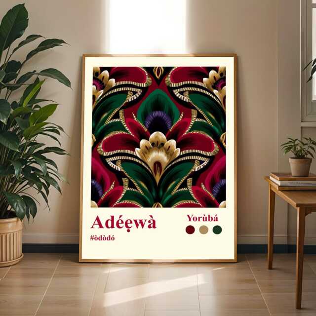 Ad?????w?? Art Print - Yoruba Culture Abstract Wall - Poster Only - image 1