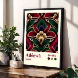 Ad?????w?? Art Print - Yoruba Culture Abstract Wall - Poster Only - thumbnail 2