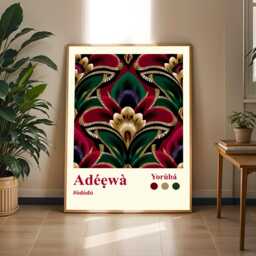 Ad?????w?? Art Print - Yoruba Culture Abstract Wall - Poster Only - thumbnail 1