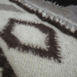 Scandinavian Wool Rug Soft Rustic Floor Mat, Beige Nordic Rug - thumbnail 4