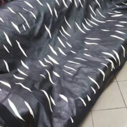 Leather Blanket, Black & White Sofa Throw Cover, Couch Throws - thumbnail 2