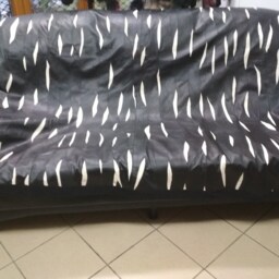 Leather Blanket, Black & White Sofa Throw Cover, Couch Throws - thumbnail 4