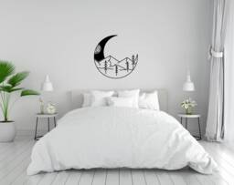 Moon Wall Decal - Wanderlust Home Decor Mountain Camping Mowall Art Thevinylcreations Bedroom Stickers - thumbnail 1
