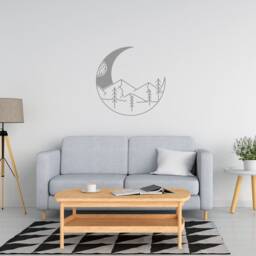 Moon Wall Decal - Wanderlust Home Decor Mountain Camping Mowall Art Thevinylcreations Bedroom Stickers - thumbnail 3