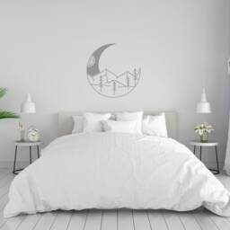 Moon Wall Decal - Wanderlust Home Decor Mountain Camping Mowall Art Thevinylcreations Bedroom Stickers - thumbnail 2