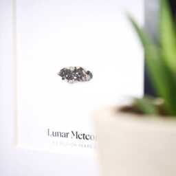 Framed Polished Lunar Meteorite Slice - Unique Space Gift For Astronomy Lover Celestial Home Decor Real Moon Rock Display - thumbnail 3