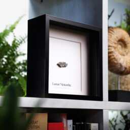 Framed Polished Lunar Meteorite Slice - Unique Space Gift For Astronomy Lover Celestial Home Decor Real Moon Rock Display - thumbnail 2