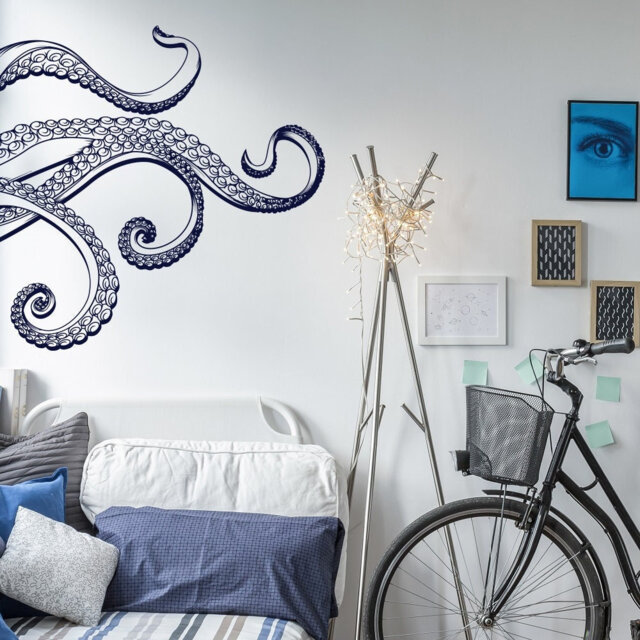 Octopus Tentacles Wall Decal Kraken Sea Animal Sticker, Marine Life Art #37 - image 1