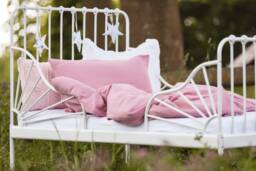 Kraftkids Muslin Bedding Set, Pink Duvet 135 X 100 cm, Pillow 40 60 140 200 Pillowcase 80 cm
