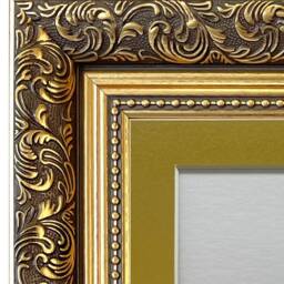 Dahlia Gold Ornate Photo, Picture Frame With Mount - thumbnail 2