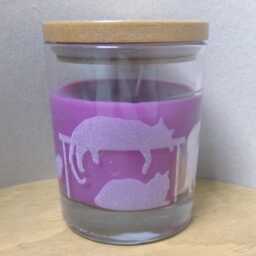 Engraved Cat Candle Jar. Use As A Drinking Glass Or Storage Jar After Use Choice Of Two Colours - thumbnail 4