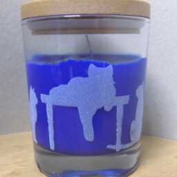 Engraved Cat Candle Jar. Use As A Drinking Glass Or Storage Jar After Use Choice Of Two Colours - thumbnail 3