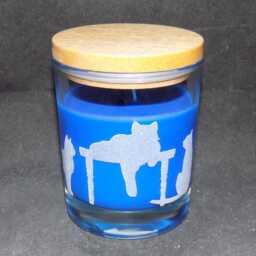 Engraved Cat Candle Jar. Use As A Drinking Glass Or Storage Jar After Use Choice Of Two Colours - thumbnail 2