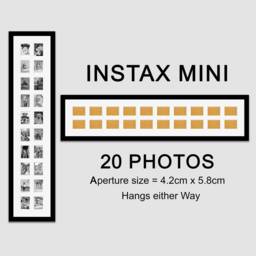 Instax Mini Photo Frame - Black Wooden Collage, Holds 20 Photos - thumbnail 3