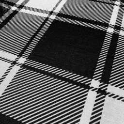 Gingham Cushion Cover With Black & White - Double Sided Printing Throw Pillow On The Soft Chenille Fabric Different Sizes - thumbnail 2