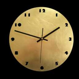 Pure Brass Numbers - Silent Wall Clock Multiple Sizes - thumbnail 3