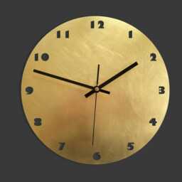 Pure Brass Numbers - Silent Wall Clock Multiple Sizes - thumbnail 2