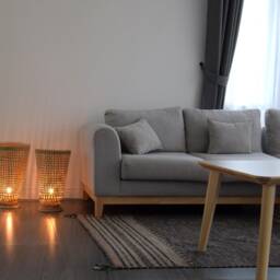 Handmade Woven Bamboo Floor Lamp - Rustic Rattan Standing Light - thumbnail 3