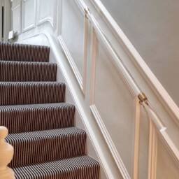 Acrylic Stair Railing With Nickel Brackets - Modern Handrail Like Stainless Steel - thumbnail 4