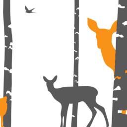 Birch Tree Forest Wall Decal Woodland Animals, Children's Decor - thumbnail 3