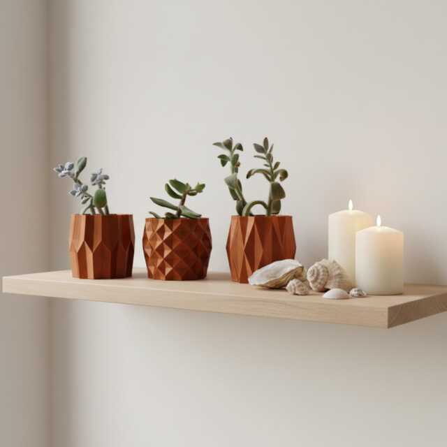 Set Of 3 Indoor Planters For Modern Home Decor - image 1