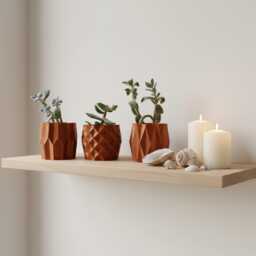 Set Of 3 Indoor Planters For Modern Home Decor
